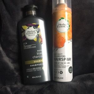 Herbal Essences shampoo and hair spray